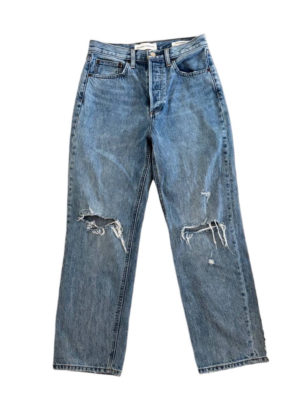 Denim Forum The Joni High Rise Loose Jeans Blue Size 24 - Picture 9 of 11